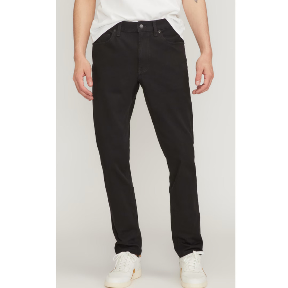 NWT Everlane Uniform Men's 35x34 The Slim 4-Way Stretch Organic Jean in Black